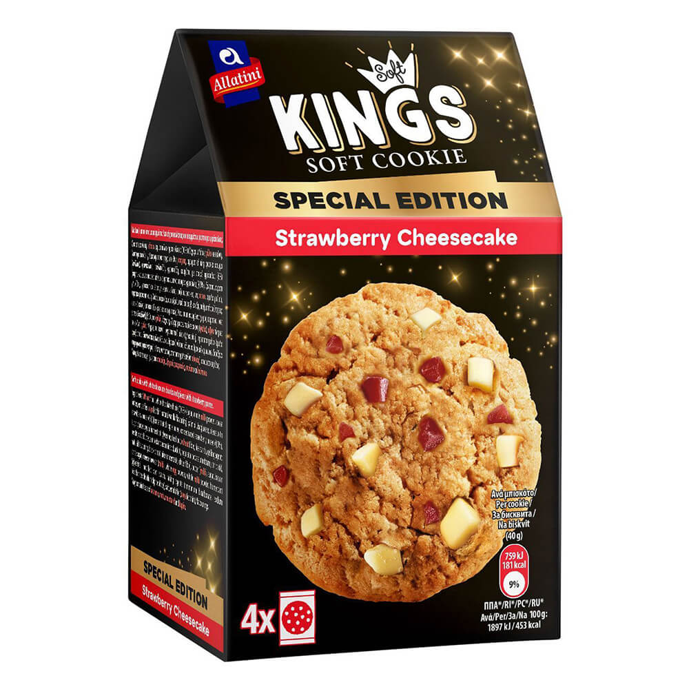 ΑΛΛΑΤΙΝΗ KINGS SOFT COOKIE 160g STRAWBERRY CHEESECAKE