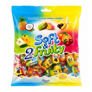ΛΑΒΔΑΣ SOFT & 2FRUITY ΚΑΡΑΜΕΛΕΣ TOFFEE DOUBLE FRUITY 300g