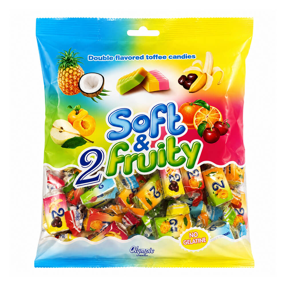 ΛΑΒΔΑΣ SOFT & 2FRUITY ΚΑΡΑΜΕΛΕΣ TOFFEE DOUBLE FRUITY 300g