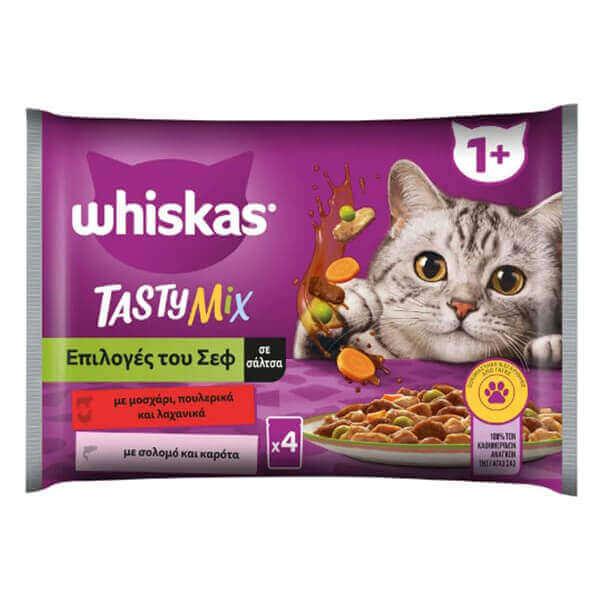 WHISKAS ΤΡΟΦΗ ΓΑΤΑΣ ΣΕ ΖΕΛΕ ΣΕΤ 4x85g TASTY MIX CREAMY CREATIONS - Image 2