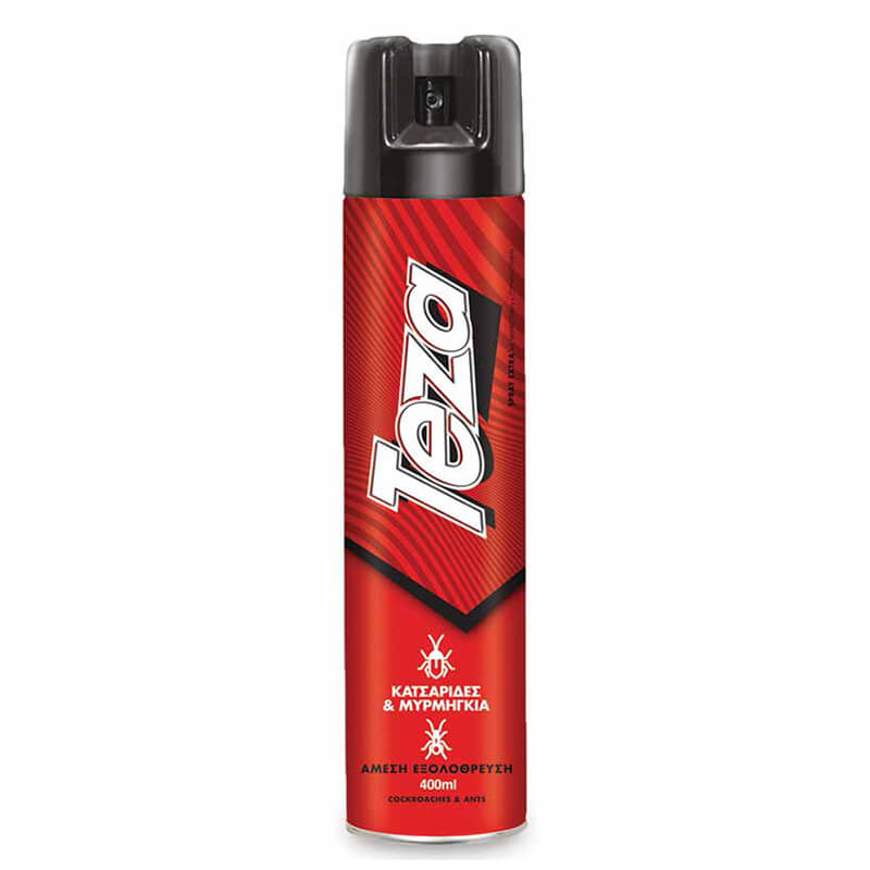 TEZA SPRAY ΕΝΤΟΜΟΚΤΟΝΟ EXTRA ΓΙΑ ΚΑΤΣΑΡΙΔΕΣ & ΜΥΡΜΗΓΚΙΑ 400ml