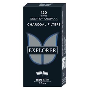 EXPLORER ΦΙΛΤΡΑΚΙΑ ΕΝΕΡΓΟΥ ΑΝΘΡΑΚΑ 120τεμ. EXTRA SLIM 5.7mm