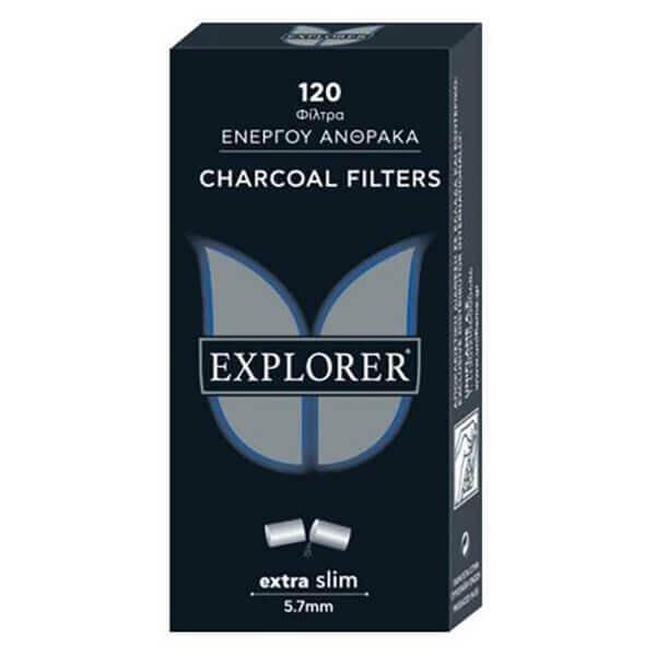 EXPLORER ΦΙΛΤΡΑΚΙΑ ΕΝΕΡΓΟΥ ΑΝΘΡΑΚΑ 120τεμ. EXTRA SLIM 5.7mm