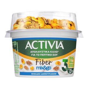 DANONE ACTIVIA FIBER Επιδόρπιο γιαουρτιού με Νιφάδες Δημητριακών 163g