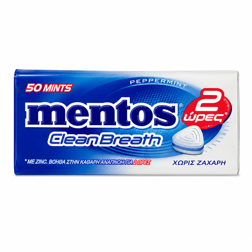 MENTOS CLEAN BREATH MINTS 35g PEPPERMINT