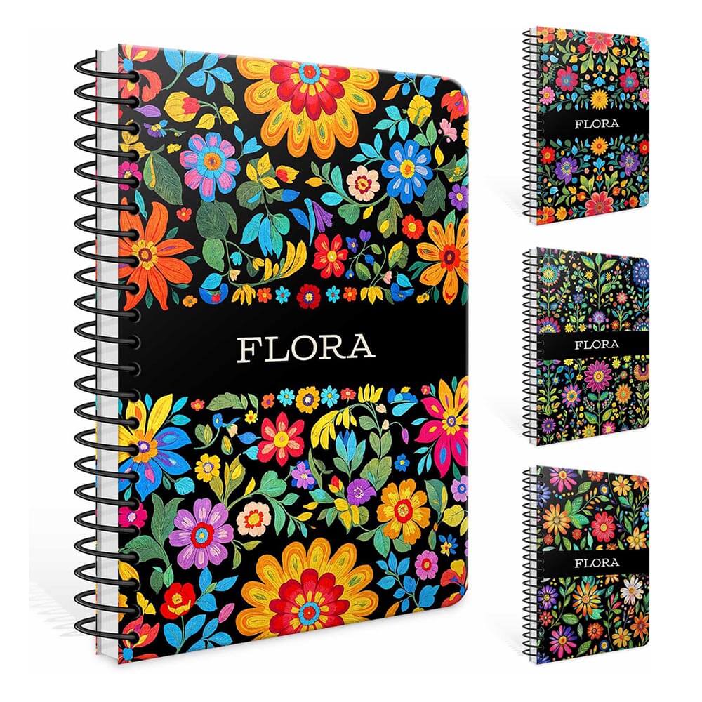 ΤΕΤΡΑΔΙΟ ΣΠΙΡΑΛ FLORA Β5 17X24 2Θ. (διάφορα σχέδια)