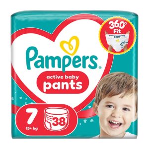 PAMPERS PANTS ACTIVE BABY ΠΑΝΕΣ ΒΡΑΚΑΚΙ No.7 (15+kg) 38τεμ.
