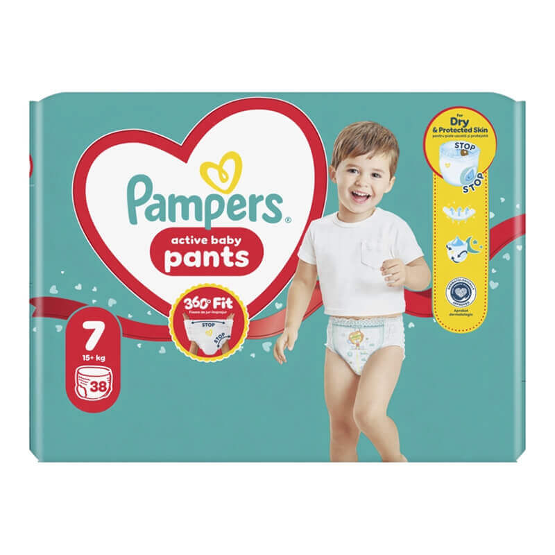 PAMPERS PANTS ACTIVE BABY ΠΑΝΕΣ ΒΡΑΚΑΚΙ No.7 (15+kg) 38τεμ. - Image 2