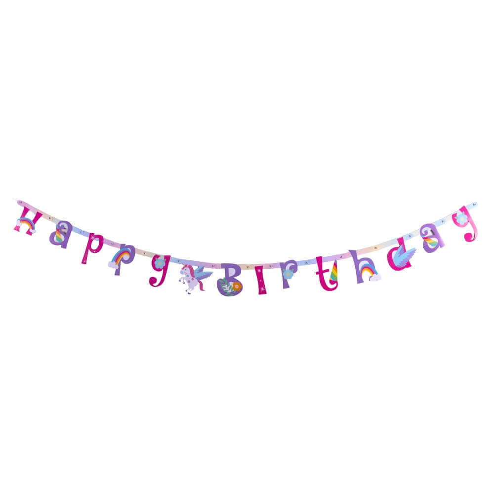 ΓΙΡΛΑΝΤΑ PARTY UNICORN HAPPY BIRTHDAY 2Μ 708173