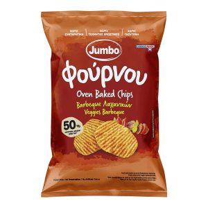 JUMBO CHIPS ΦΟΥΡΝΟΥ BARBEQUE ΛΑΧΑΝΙΚΩΝ ΧΩΡΙΣ ΓΛΟΥΤΕΝΗ 100g