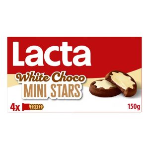 LACTA ΜΠΙΣΚΟΤΑ MINI STARS 150g WHITE CHOCO