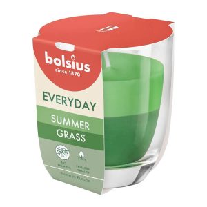 ΚΕΡΙ ΑΡΩΜΑΤΙΚΟ ΣΕ ΓΥΑΛΙΝΟ ΠΟΤΗΡΙ BOLSIUS 8x7εκ. 135g SUMMER GRASS /6022