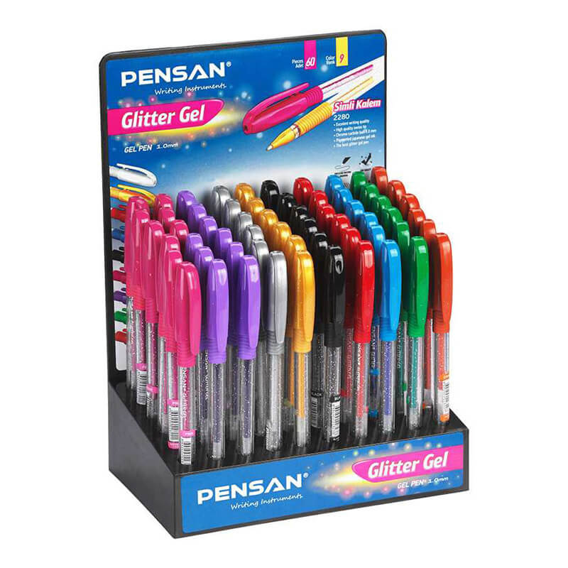 ΣΤΥΛΟ PENSAN GLITTER GΕL 1.0mm 9 ΧΡΩΜΑΤΑ ΑΣΣΟΡΤΙ 2280/60