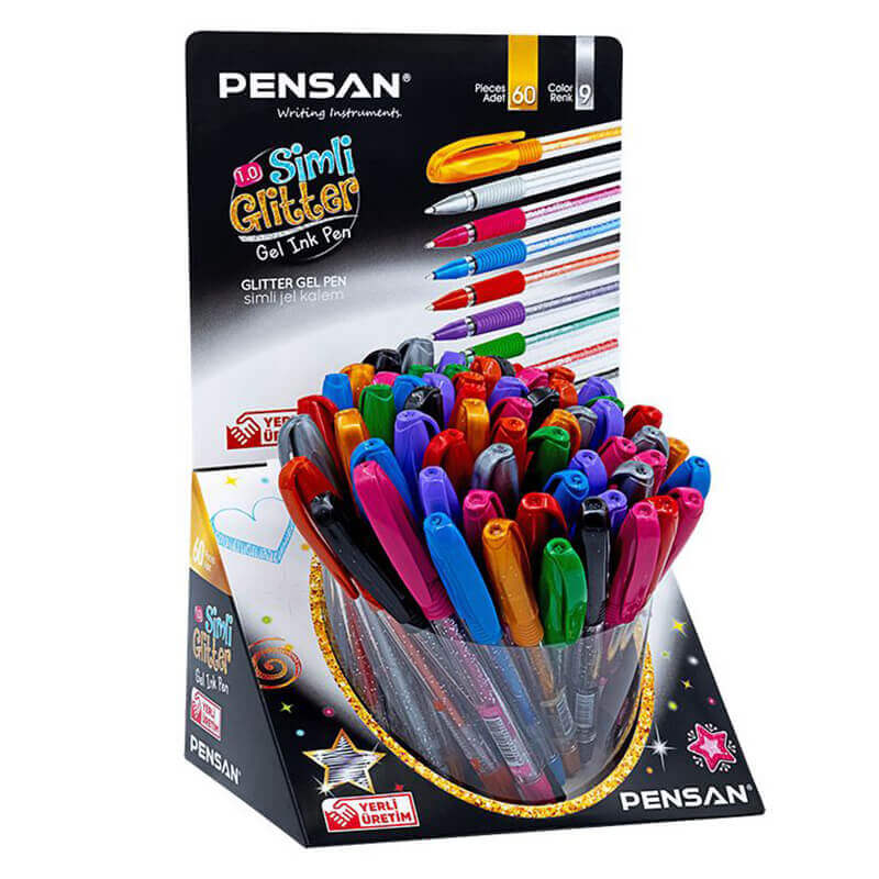 ΣΤΥΛΟ PENSAN GLITTER GΕL 1.0mm 9 ΧΡΩΜΑΤΑ ΑΣΣΟΡΤΙ 2280/60 - Image 2