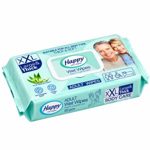 HAPPY ΥΓΡΑ ΜΑΝΤΗΛΑΚΙΑ ΕΝΗΛΙΚΩΝ 50τεμ. 30X20εκ.