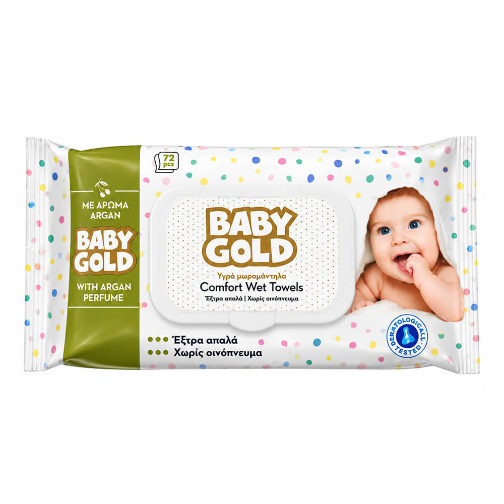 BABY GOLD ΜΩΡΟΜΑΝΤΗΛΑ 72τεμ. ΜΕ ΚΑΠΑΚΙ ΑΡΩΜΑ ARGAN