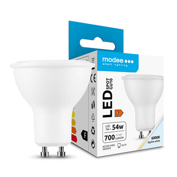 ΛΑΜΠΑ LED SPOT MODEE GU10 7W=54W CW ΨΥΧΡΟ