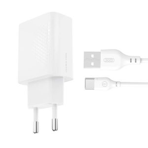 ΦΟΡΤΙΣΤΗΣ USB-A ΜΕ ΚΑΛΩΔΙΟ Type-C 18W ΓΡΗΓΟΡΗΣ ΦΟΡΤΙΣΗΣ QC ΛΕΥΚΟΣ XO L159