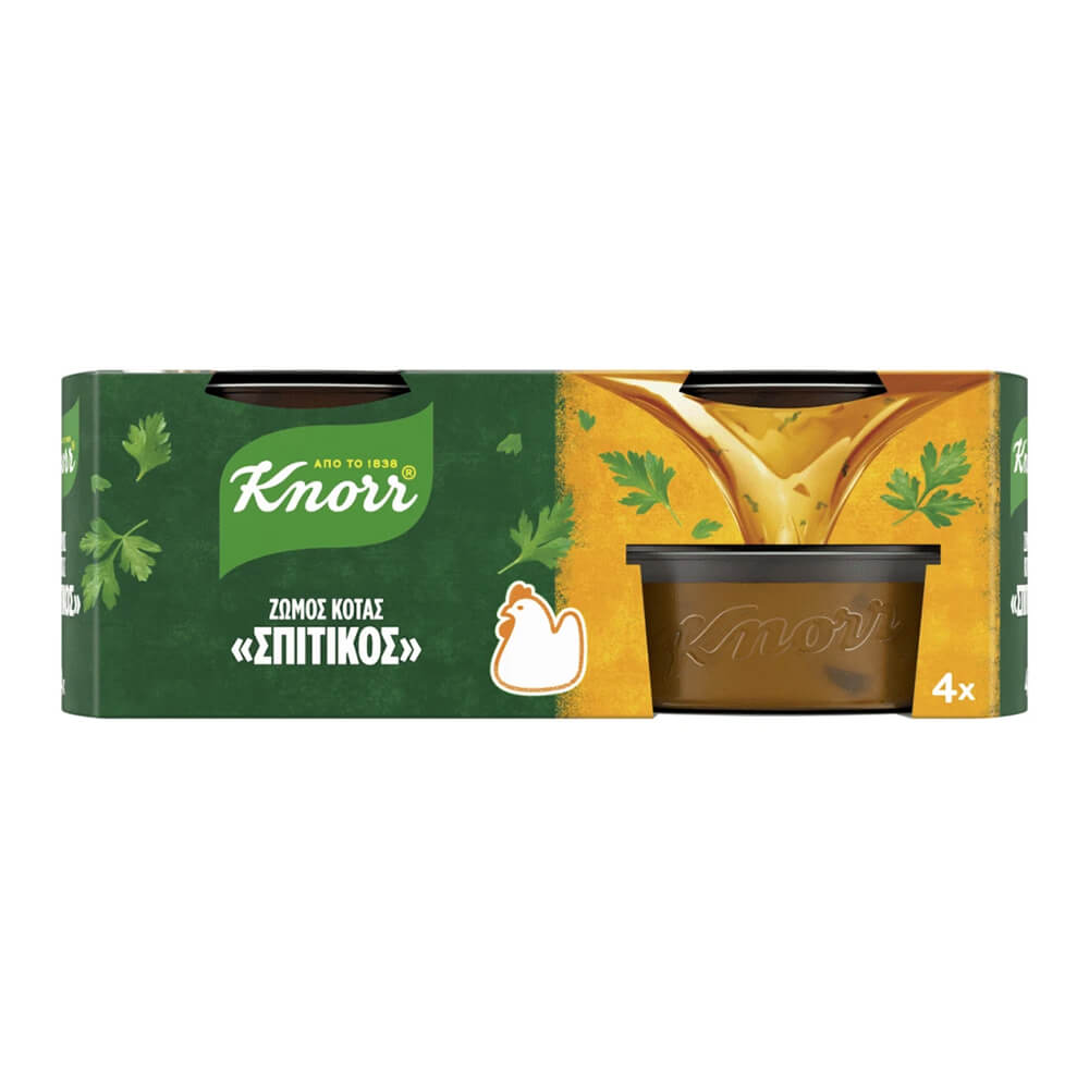 KNORR ΣΠΙΤΙΚΟΣ ΖΩΜΟΣ ΚΟΤΑΣ ΣΕ ΡΕΥΣΤΗ ΜΟΡΦΗ 4x28g