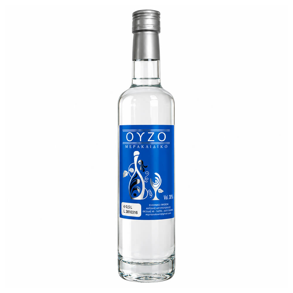 ΑΡΓΥΡΟΠΟΥΛΟΣ ΟΥΖΟ ΜΕΡΑΚΛΙΔΙΚΟ 500ml 38%vol.