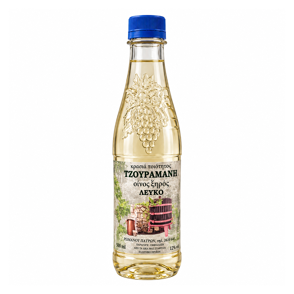 ΤΖΟΥΡΑΜΑΝΗ ΟΙΝΟΣ ΛΕΥΚΟΣ ΞΗΡΟΣ 500ml 12% Vol.