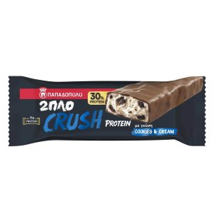 ΠΑΠΑΔΟΠΟΥΛΟΥ 2ΠΛΟ CRUSH PROTEIN BAR 50g COOKIES & CREAM