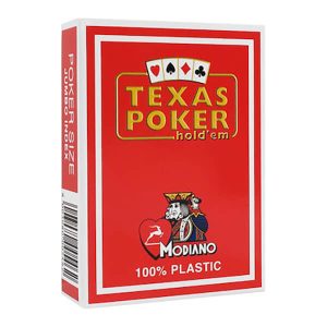 ΤΡΑΠΟΥΛΑ MODIANO TEXAS POKER 100% ΠΛΑΣΤΙΚΗ ΚΟΚΚΙΝΗ