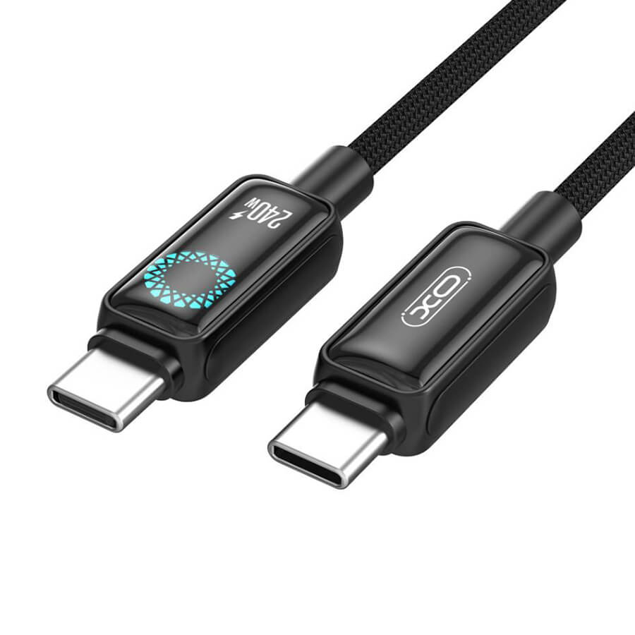 ΚΑΛΩΔΙΟ ΦΟΡΤΙΣΗΣ Type C to TYPE C 1m 240W ΜΑΥΡΟ XO NB-Q312A - Image 2