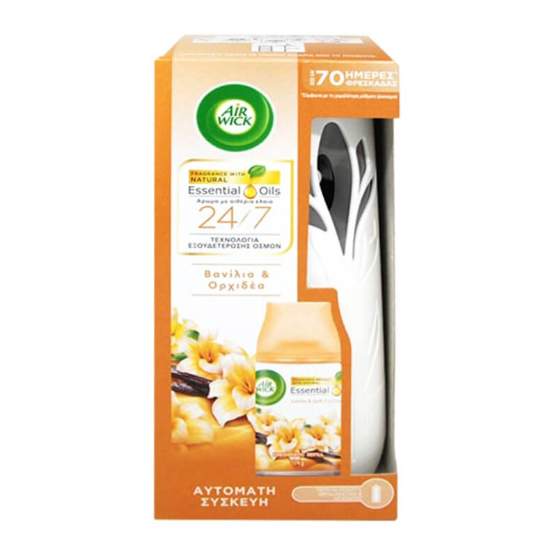 AIRWICK FRESHMATIC MAX ΣΥΣΚΕΥΗ ΜΕ ΑΥΤΟΜΑΤΟ ΣΠΡΕΙ 250ml ΒΑΝΙΛΙΑ & ΟΡΧΙΔΕΑ