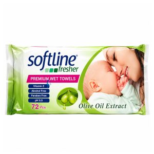 SOFTLINE ΜΩΡΟΜΑΝΤΗΛΑ 72τεμ. ΜΕ ΑΡΩΜΑ OLIVE OIL