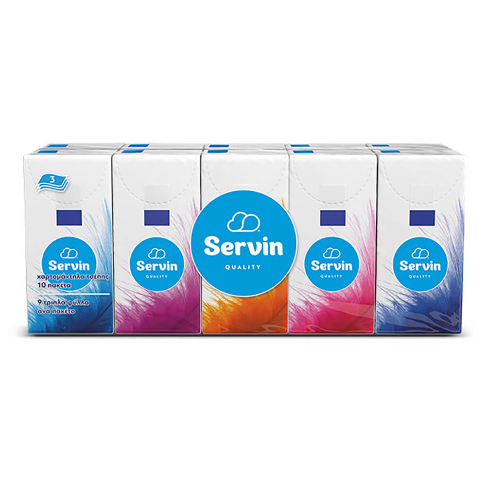 SERVIN ΧΑΡΤΟΜΑΝΤΗΛΑ ΤΣΕΠΗΣ 3Φ. ΣΕΤ 10τεμ.