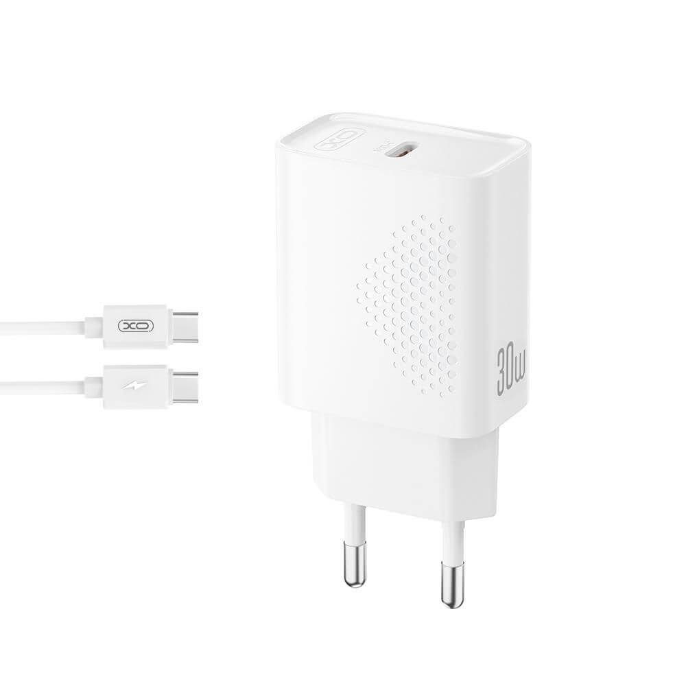 ΦΟΡΤΙΣΤΗΣ USB-C ΜΕ ΚΑΛΩΔΙΟ Type-C 30W ΓΡΗΓΟΡΗΣ ΦΟΡΤΙΣΗΣ QC ΛΕΥΚΟΣ XO L162