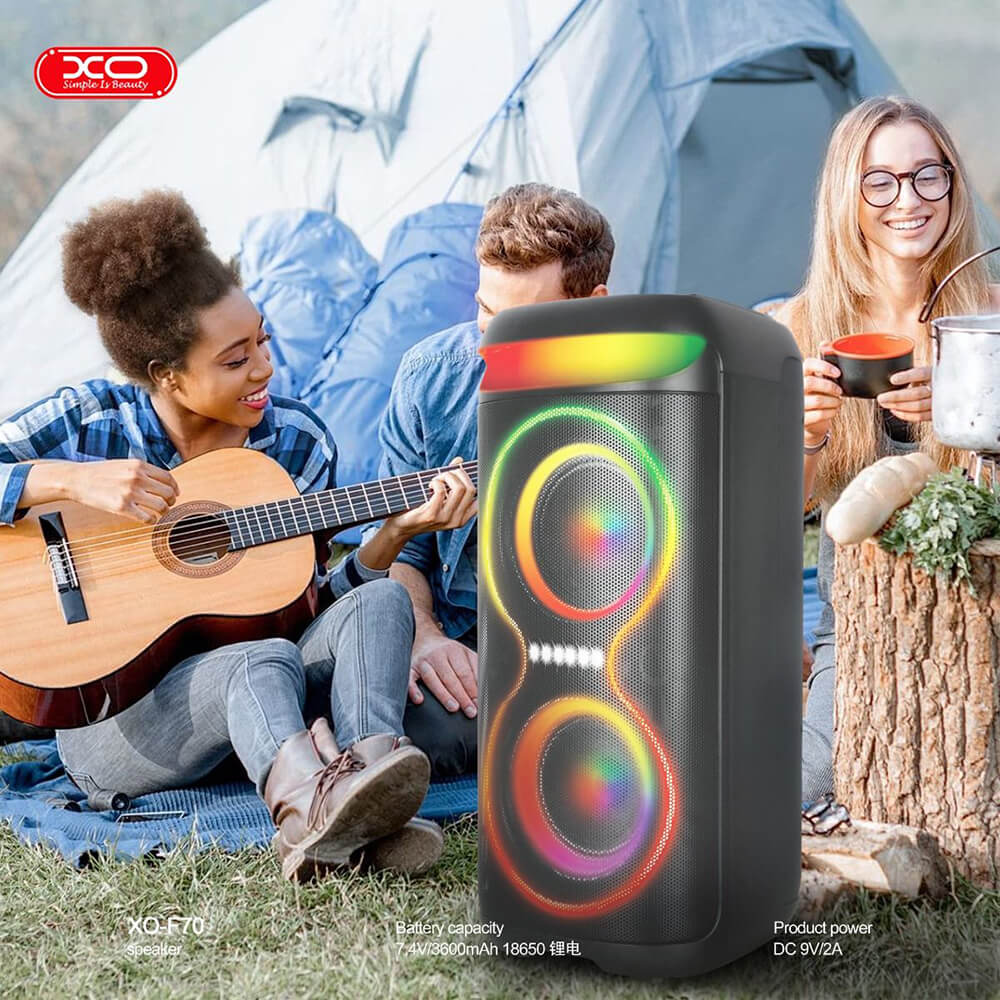 ΗΧΕΙΟ Bluetooth Speaker Διπλό 6.5-inch Woofer RGB 40W XO F70 - Image 3