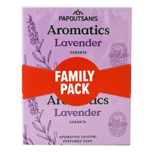 PAPOUTSANIS AROMATICS ΣΑΠΟΥΝΙ 100g ΛΕΒΑΝΤΑ (3+1 ΔΩΡΟ)