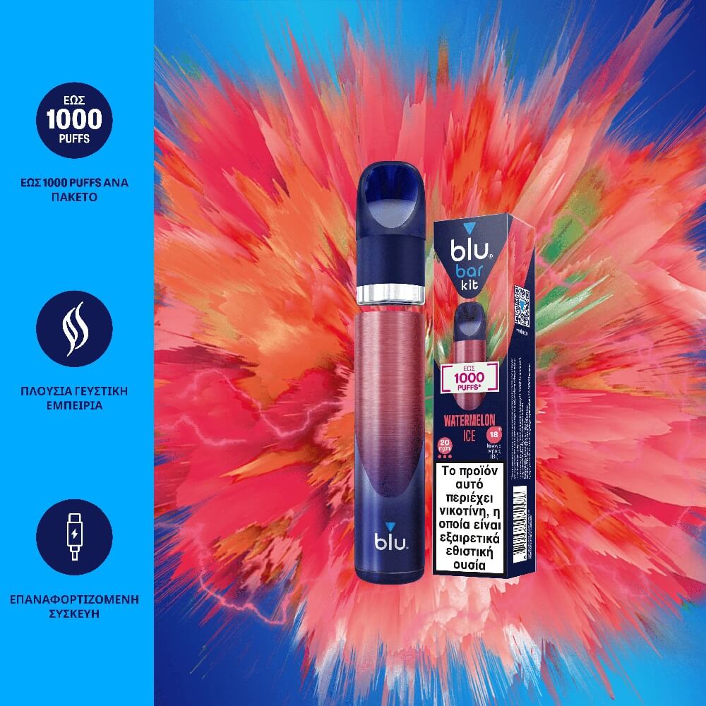 Blu Bar Kit Watermelon Ice 1000 ruffs 20mg/ml - Image 3
