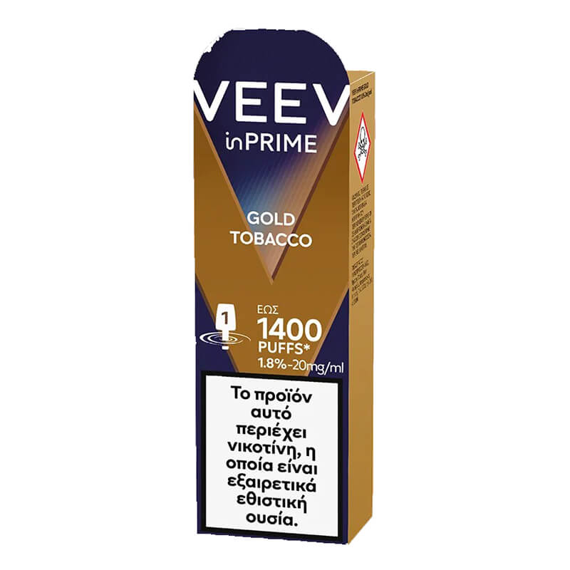 VEEV InPrime One Pod 1400ruffs Gold Tobacco 1.8% 20mg