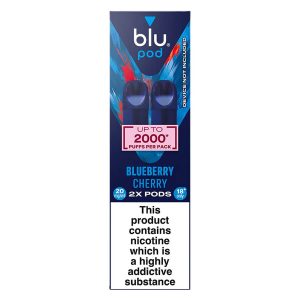 Blu Bar 2 Pods Blueberry Cherry 2000 ruffs 20mg/ml