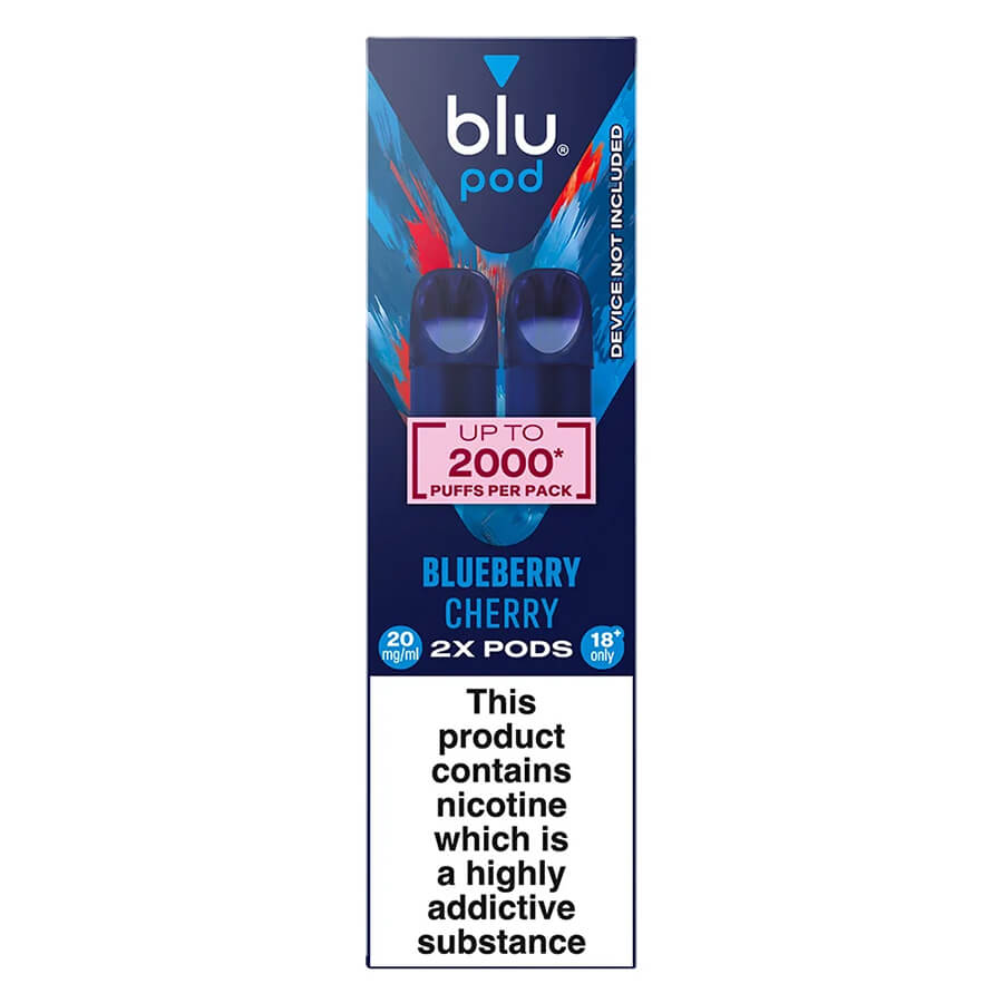 Blu Bar 2 Pods Blueberry Cherry 2000 ruffs 20mg/ml