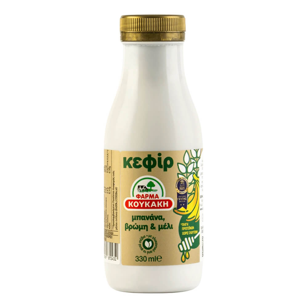 ΦΑΡΜΑ ΚΟΥΚΑΚΗ ΚΕΦΙΡ ΠΡΟΒΙΟΤΙΚΟ ΡΟΦΗΜΑ 330ml ΜΕ ΜΠΑΝΑΝΑ, ΒΡΩΜΑ & ΜΕΛΙ